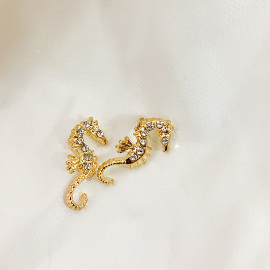 Seahorse Sparkle Studs