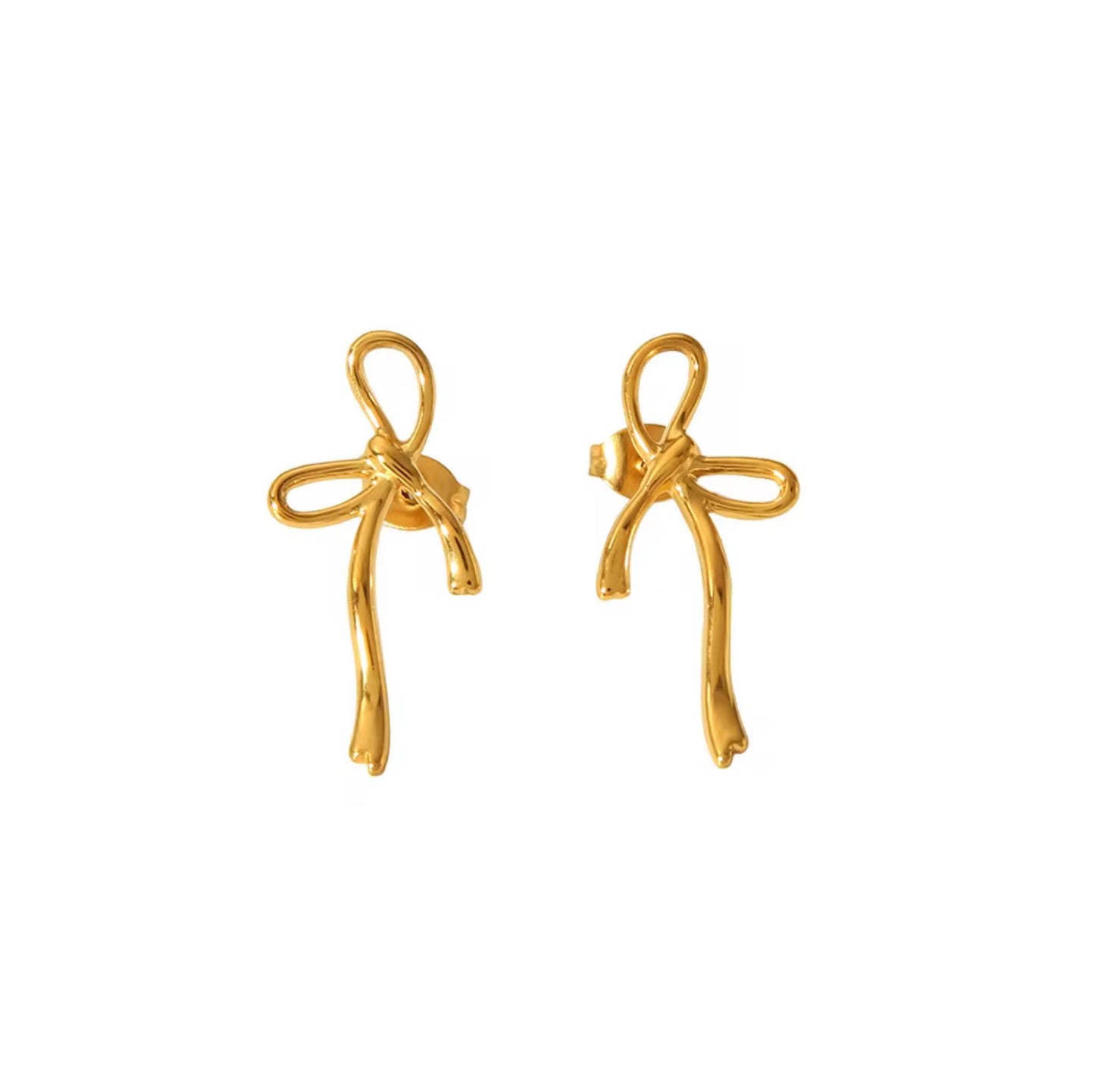 Golden Bow Earrings