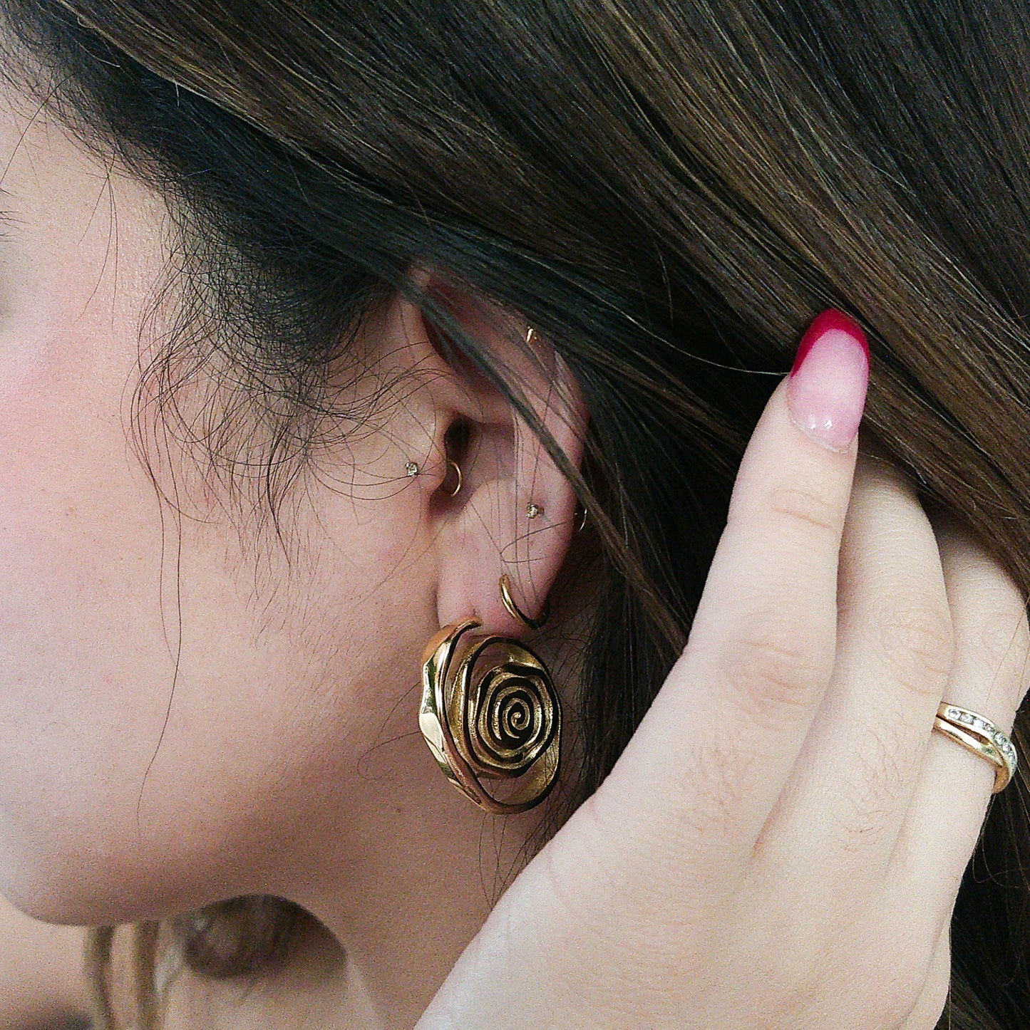 Polished Gypsy Swirl Earrings